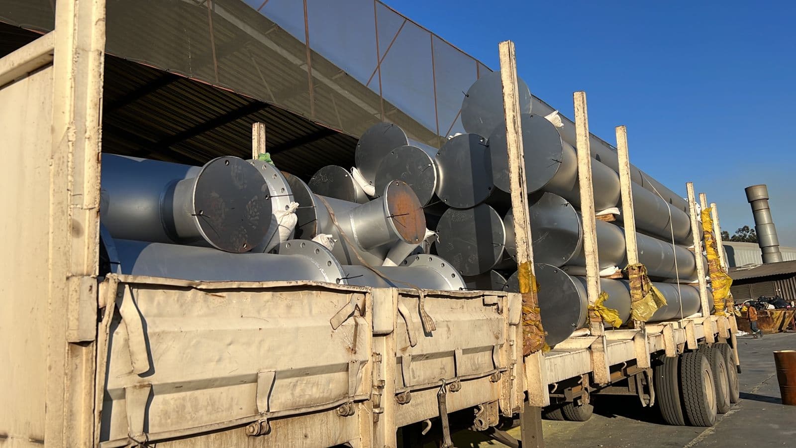 Rubber lined steel pipe for Limpopo copper mine