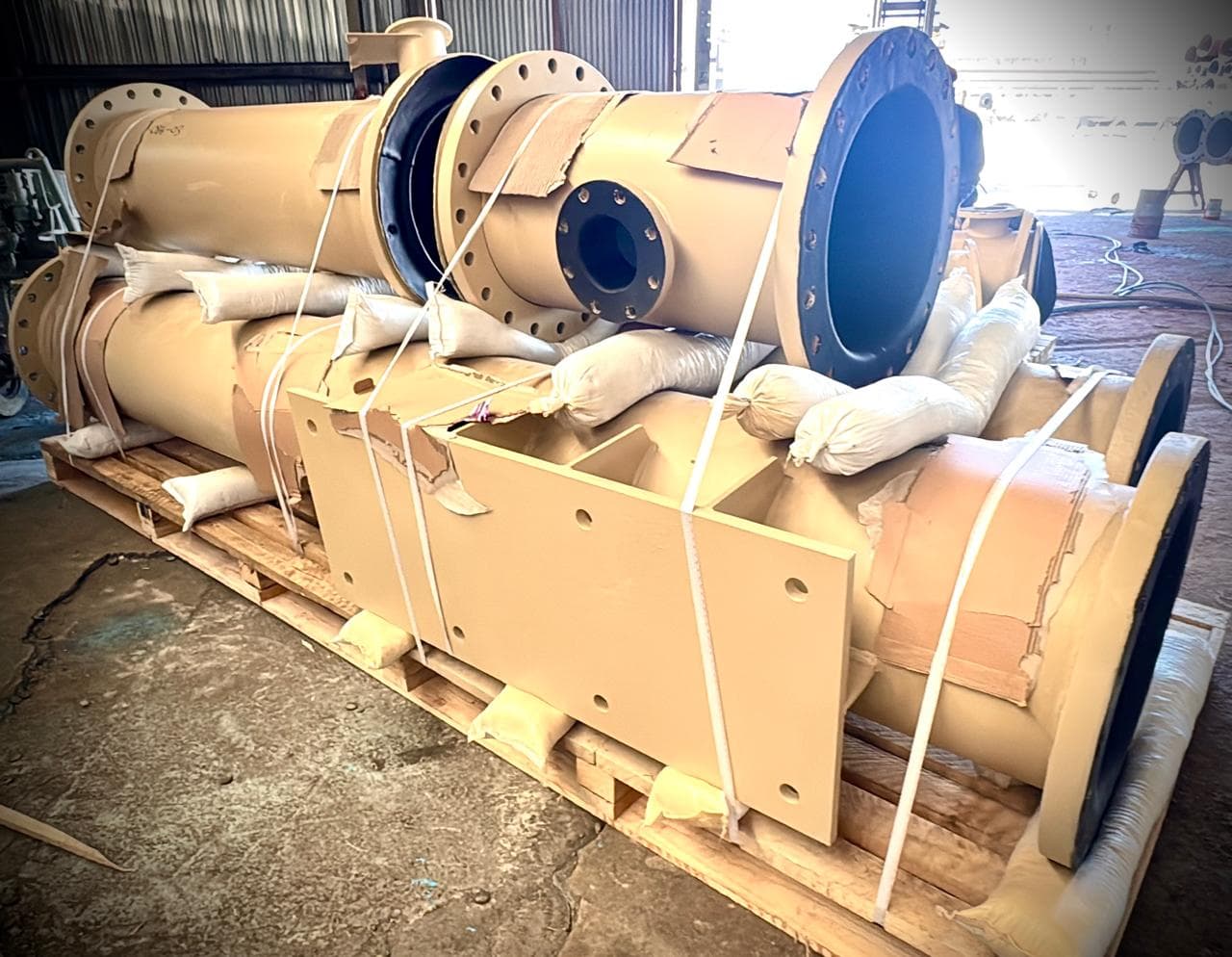 Custom compound rubber lined pipe for West Africa project