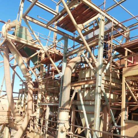 Rubber lined chute fabrication for Mozambique titanium mine