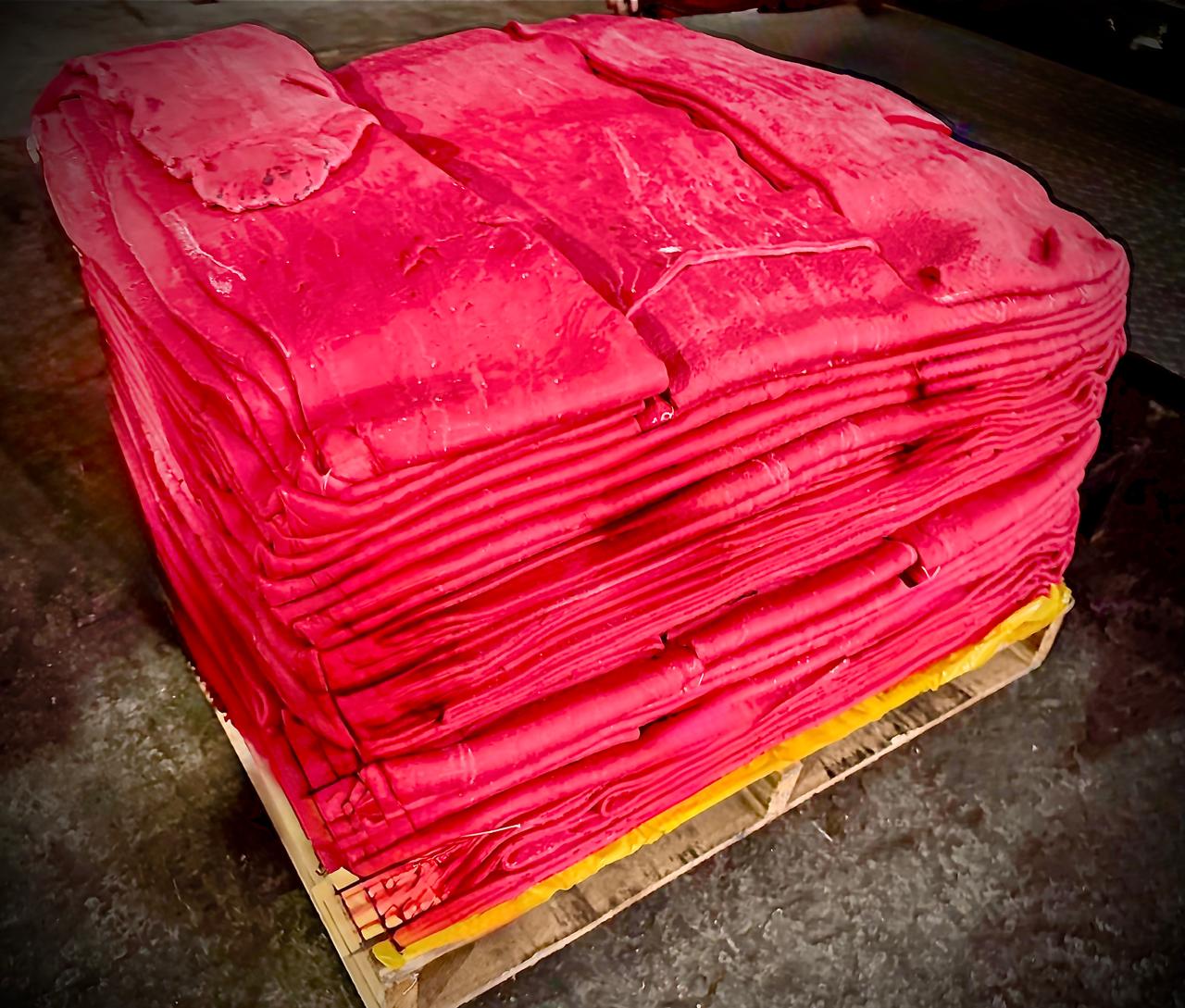 A38 pink rubber compound showing colour and texture
