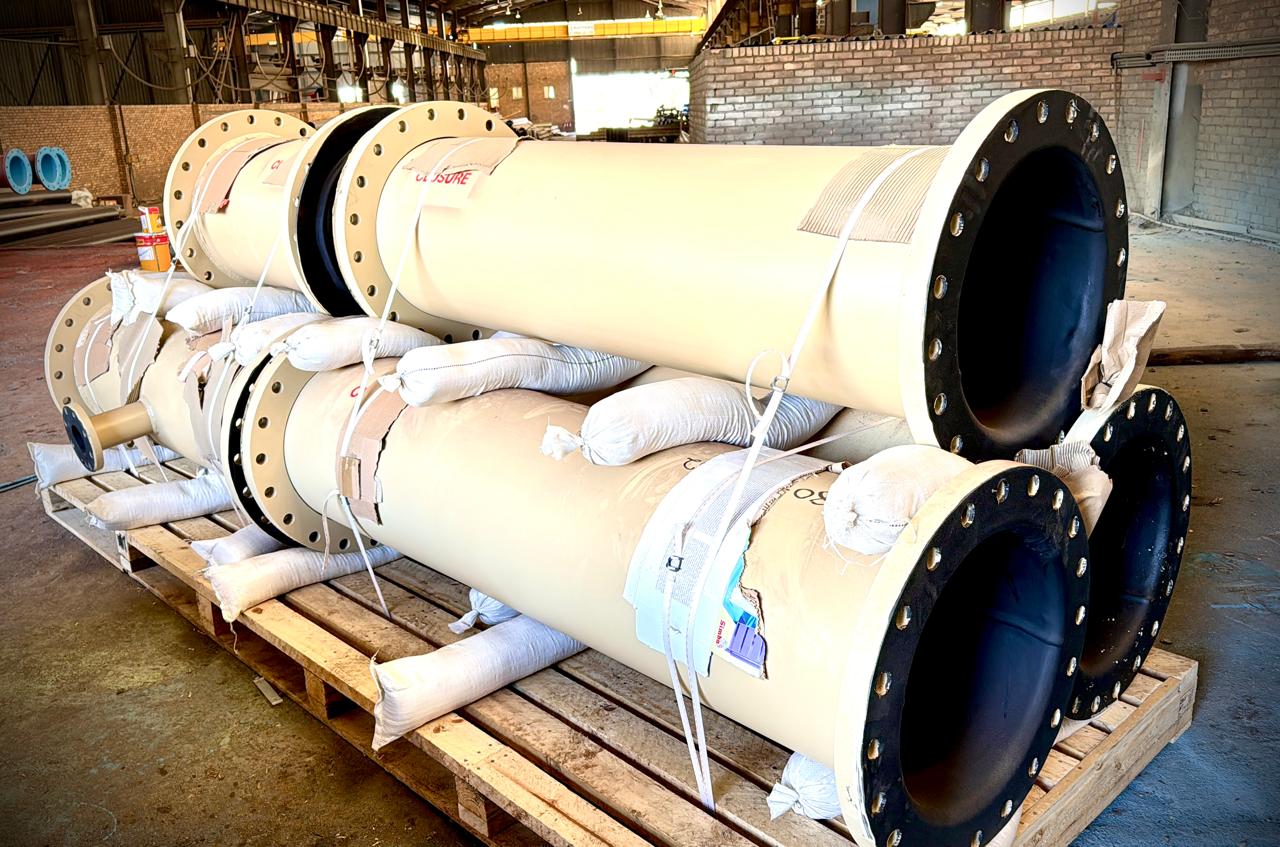 Lined pipes with bespoke AU compound for West African mine