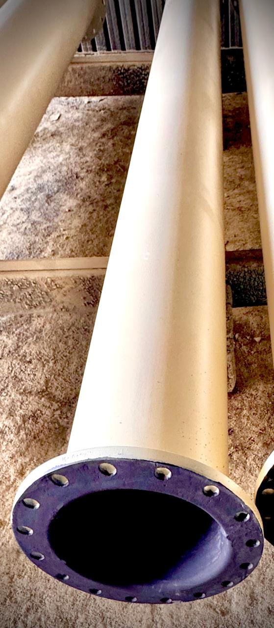 Completed lined pipes and fittings for Namibian uranium project