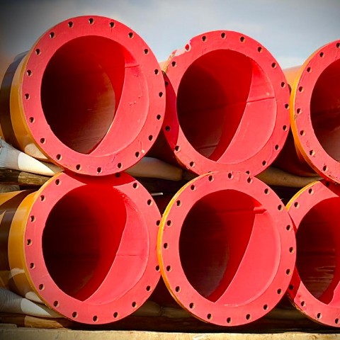 Batch of AU 40 Red lined pipes ready for delivery to Limpopo