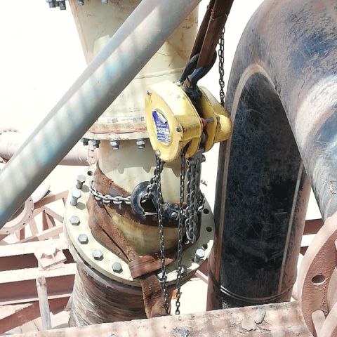 Large rubber lined pipe section for mineral processing